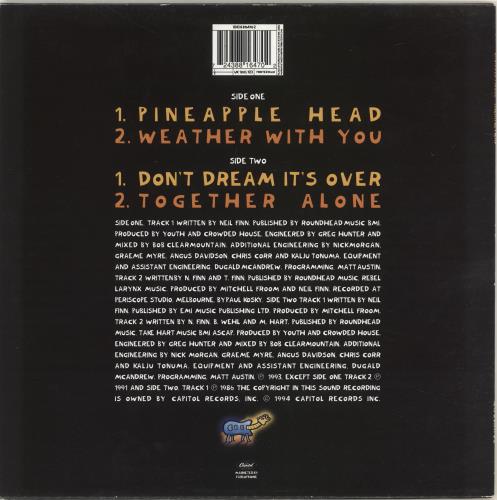 Crowded House Pineapple Head 10" vinyl single (10 inch record) UK CRD10PI33466