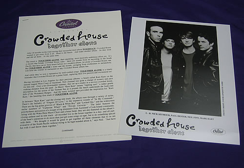 Crowded House Together Alone media press pack US CRDPPTO28555