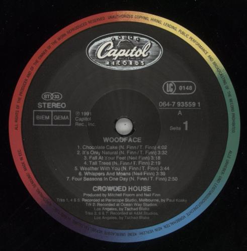 Crowded House Woodface - Hype Sticker vinyl LP album (LP record) UK CRDLPWO868638