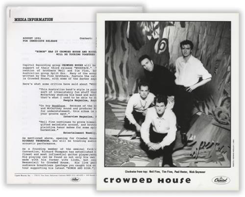 Crowded House Woodface media press pack US CRDPPWO404170