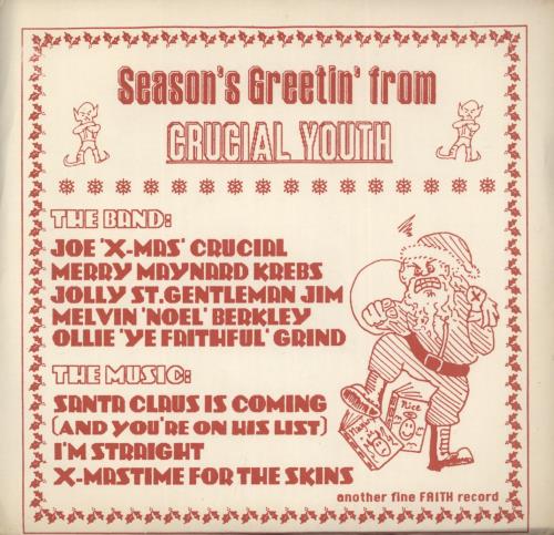 Crucial Youth Crucial Yule - Green Vinyl 7" vinyl single (7 inch record / 45) US 9T-07CR871408