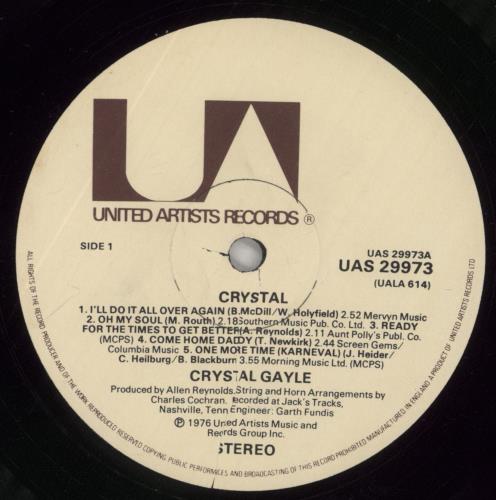 Crystal Gayle Crystal vinyl LP album (LP record) UK CGYLPCR458751