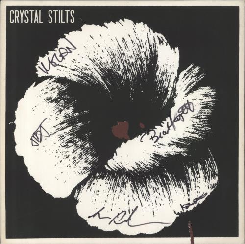 Crystal Stilts Alight Of Night - Red Vinyl - Autographed vinyl LP album (LP record) US ZTYLPAL839438