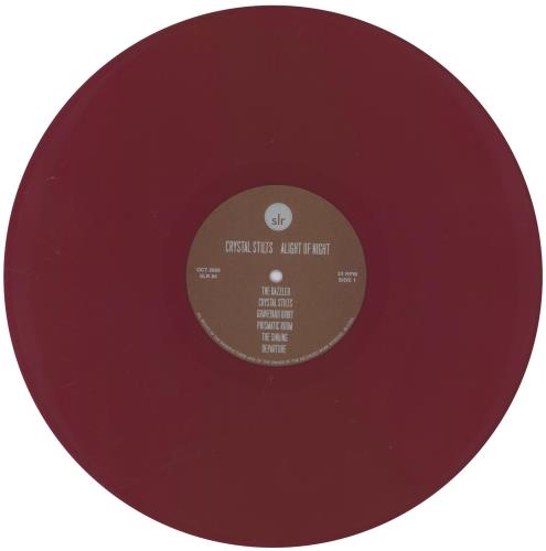 Crystal Stilts Alight Of Night - Red Vinyl - Autographed vinyl LP album (LP record) US ZTYLPAL839438