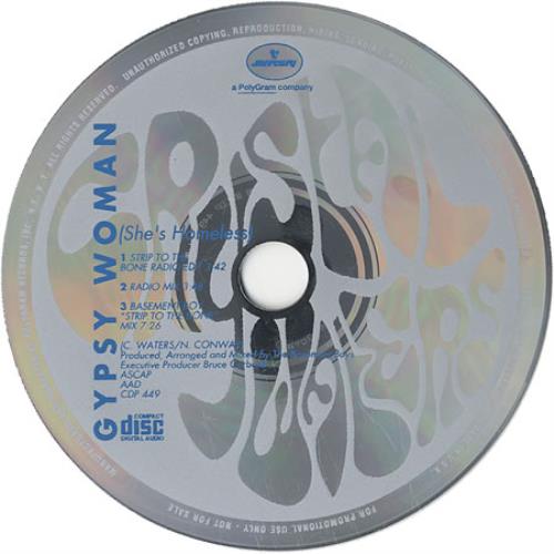 Crystal Waters Gypsy Woman CD single (CD5 / 5") US CRSC5GY412429