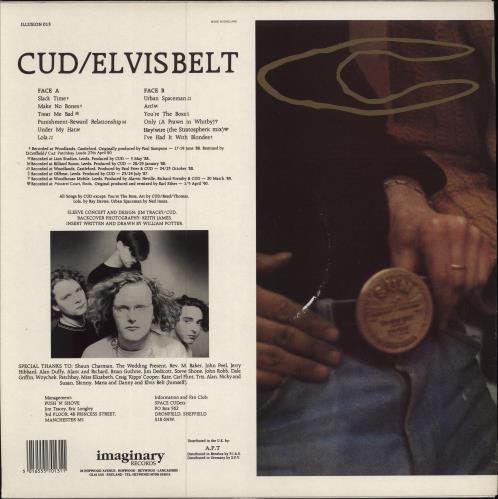 Cud Elvis Belt - Test Pressing vinyl LP album (LP record) UK CUDLPEL779371