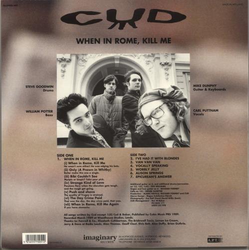 Cud When In Rome, Kill Me vinyl LP album (LP record) Dutch CUDLPWH682619
