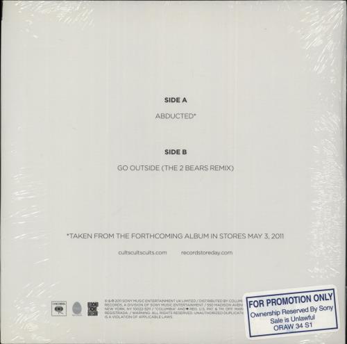Cults Abducted 7" vinyl single (7 inch record / 45) UK EZN07AB885984