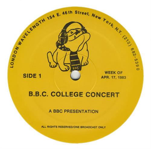 Culture Club BBC College Concert vinyl LP album (LP record) US CULLPBB97468