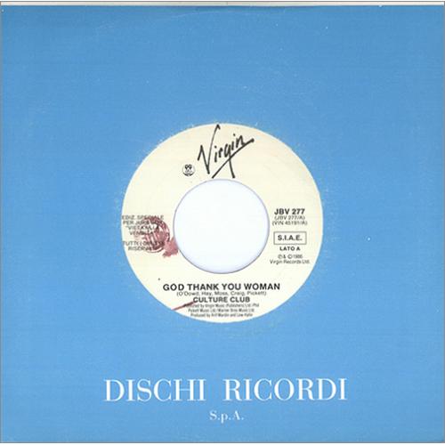 Culture Club God Thank You Woman 7" vinyl single (7 inch record / 45) Italian CUL07GO219563