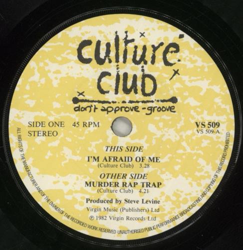 Culture Club I'm Afraid Of Me 7" vinyl single (7 inch record / 45) UK CUL07IM49693