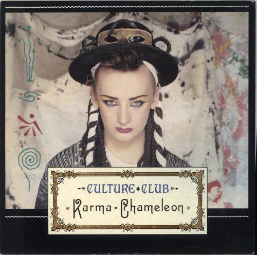 Culture Club Karma Chameleon - Wide Centre 7" vinyl single (7 inch record / 45) UK CUL07KA709211