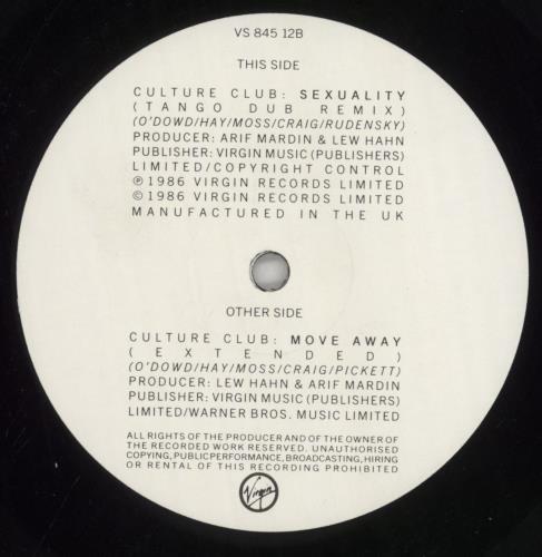 Culture Club Move Away 12" vinyl single (12 inch record / Maxi-single) UK CUL12MO34426