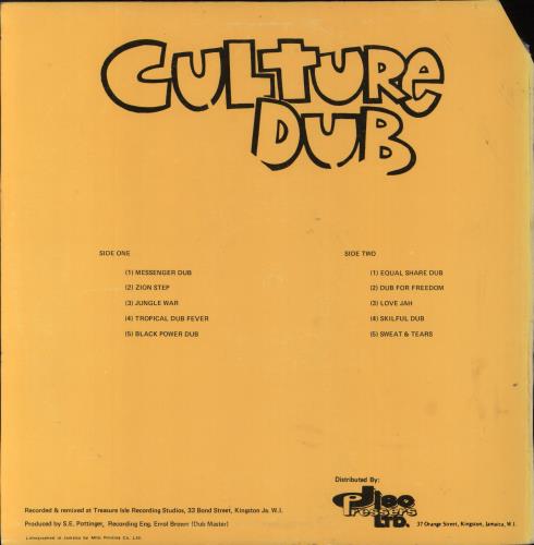 Culture Culture Dub vinyl LP album (LP record) Jamaican CE4LPCU795245