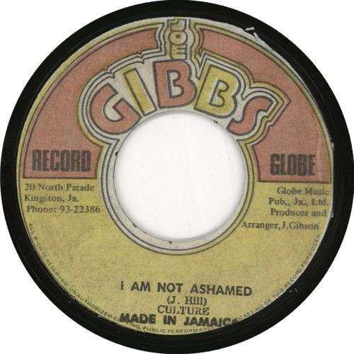 Culture I Am Not Ashamed 7" vinyl single (7 inch record / 45) Jamaican CE407IA729139