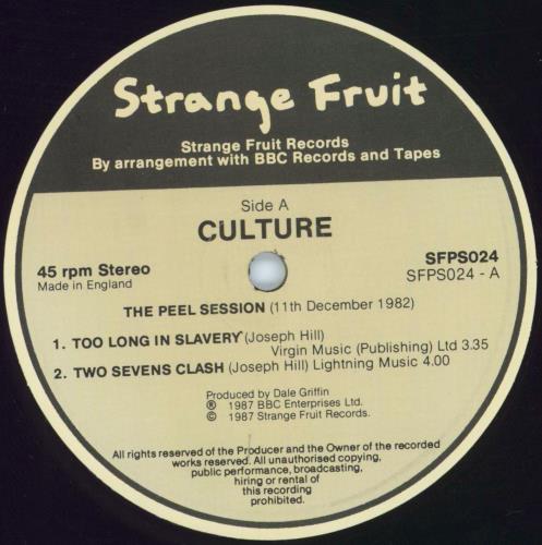 Culture The Peel Sessions 12" vinyl single (12 inch record / Maxi-single) UK CE412TH806795