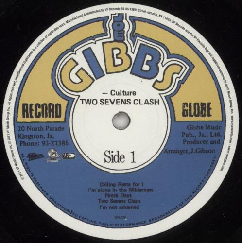Culture Two Sevens Clash vinyl LP album (LP record) US CE4LPTW868541