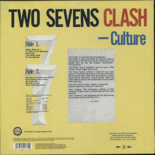 Culture Two Sevens Clash vinyl LP album (LP record) US CE4LPTW868541