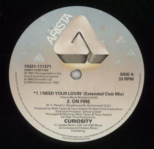 Curiosity Killed The Cat I Need Your Lovin' 12" vinyl single (12 inch record / Maxi-single) UK CAT12IN506153