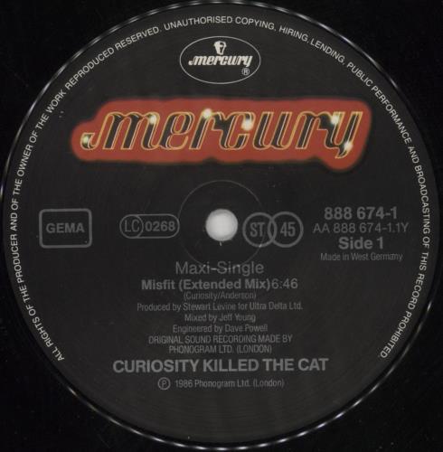 Curiosity Killed The Cat Misfit 12" vinyl single (12 inch record / Maxi-single) UK CAT12MI298078