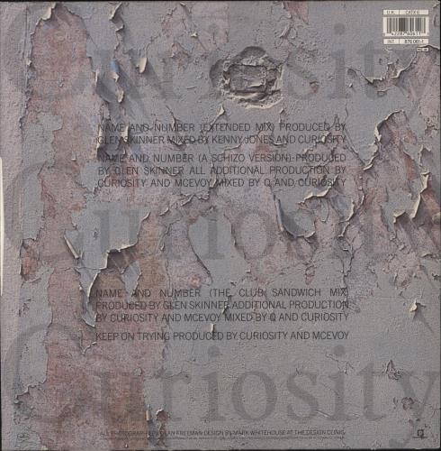 Curiosity Killed The Cat Name & No. 12" vinyl single (12 inch record / Maxi-single) UK CAT12NA281338