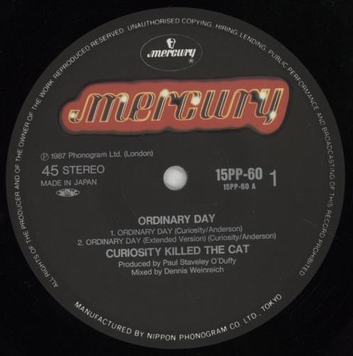 Curiosity Killed The Cat Ordinary Day 12" vinyl single (12 inch record / Maxi-single) Japanese CAT12OR186304