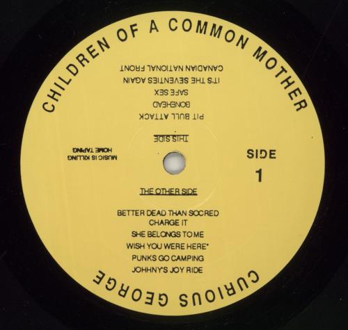 Curious George Children Of A Common Mother vinyl LP album (LP record) US 9XRLPCH864161