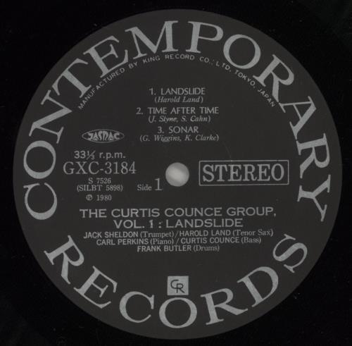 Curtis Counce Landslide + Obi vinyl LP album (LP record) Japanese CU-LPLA876166