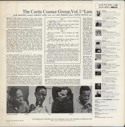 Curtis Counce Landslide + Obi vinyl LP album (LP record) Japanese CU-LPLA876166