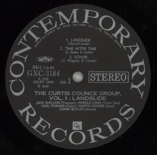 Curtis Counce Landslide vinyl LP album (LP record) Japanese CU-LPLA876165