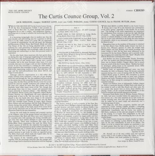 Curtis Counce You Get More Bounce With Curtis Counce - 180gm - Shrink vinyl LP album (LP record) US CU-LPYO868279