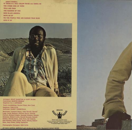 Curtis Mayfield Curtis vinyl LP album (LP record) German CMALPCU753861