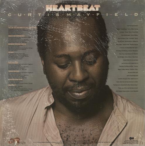 Curtis Mayfield Heartbeat vinyl LP album (LP record) US CMALPHE890070