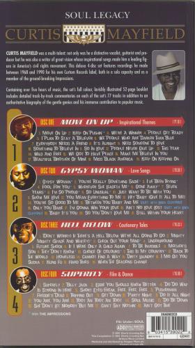 Curtis Mayfield Soul Legacy CD Album Box Set UK CMADXSO779652