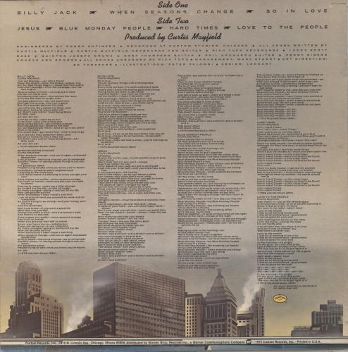 Curtis Mayfield There's No Place Like America Today vinyl LP album (LP record) US CMALPTH882071