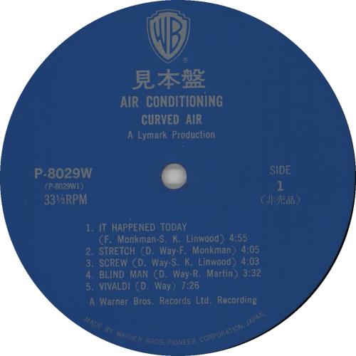 Curved Air Air Conditioning vinyl LP album (LP record) Japanese CVDLPAI673089