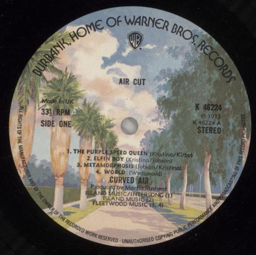 Curved Air Air Cut - 2nd vinyl LP album (LP record) UK CVDLPAI392094