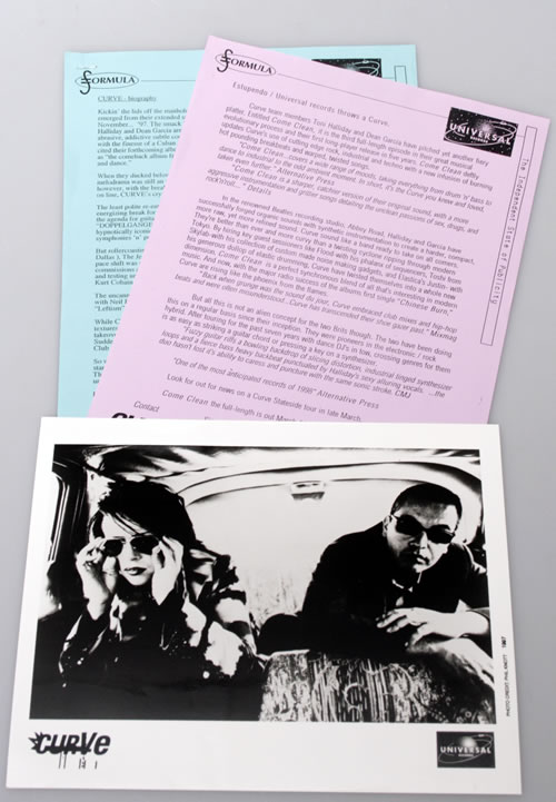 Curve Come Clean media press pack US CRVPPCO551055