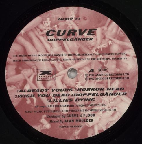 Curve Doppelganger vinyl LP album (LP record) German CRVLPDO266843