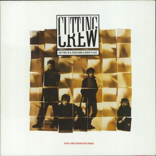 Cutting Crew [Between A] Rock And A Hard Place - poster sleeve 12" vinyl single (12 inch record / Maxi-single) UK CCR12BE162536