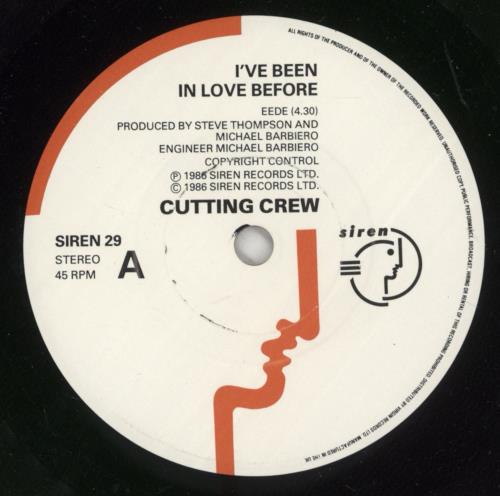 Cutting Crew I've Been In Love Before 7" vinyl single (7 inch record / 45) UK CCR07IV160643