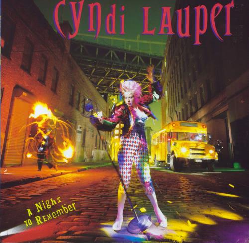 Cyndi Lauper A Night To Remember - Promo stamped vinyl LP album (LP record) Canadian LAULPAN801524
