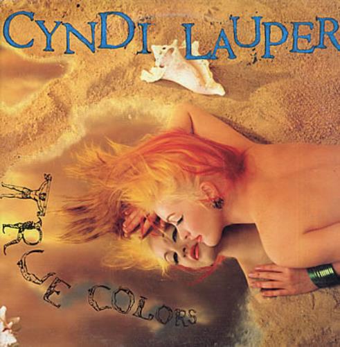 Cyndi Lauper Colores Verdaderos vinyl LP album (LP record) Colombian LAULPCO298207