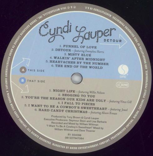 Cyndi Lauper Detouryl vinyl LP album (LP record) UK LAULPDE861008