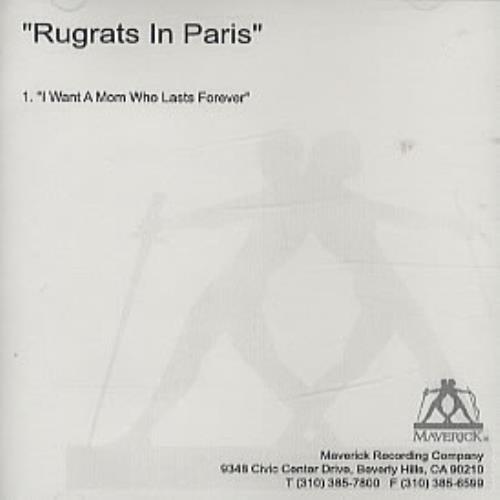 Cyndi Lauper I Want A Mom Who Lasts Forever CD-R acetate US LAUCRIW314986