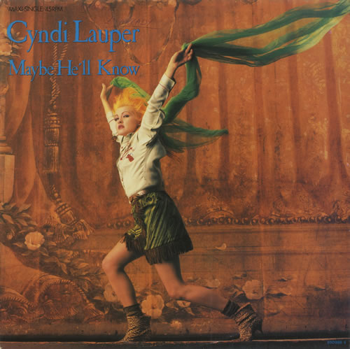 Cyndi Lauper Maybe He'll Know 12" vinyl single (12 inch record / Maxi-single) Dutch LAU12MA455113