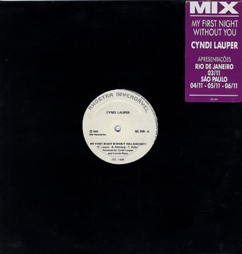 Cyndi Lauper My First Night Without You 12" vinyl single (12 inch record / Maxi-single) Brazilian LAU12MY236175