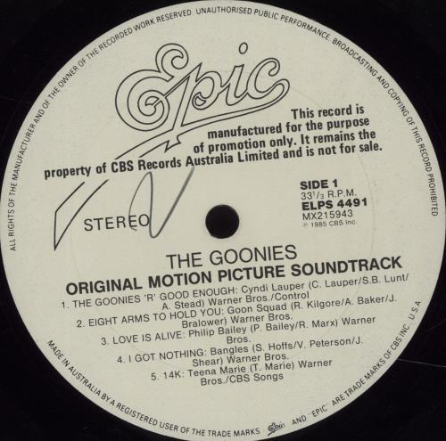 Cyndi Lauper The Goonies vinyl LP album (LP record) Australian LAULPTH676724