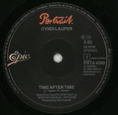 Cyndi Lauper Time After Time 7" vinyl single (7 inch record / 45) Dutch LAU07TI49692