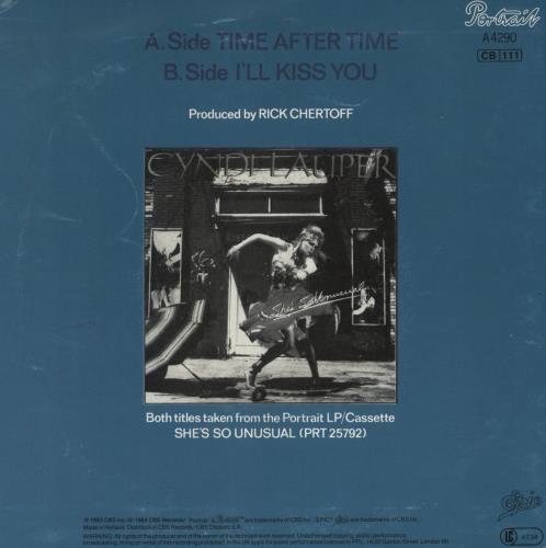 Cyndi Lauper Time After Time 7" vinyl single (7 inch record / 45) Dutch LAU07TI49692